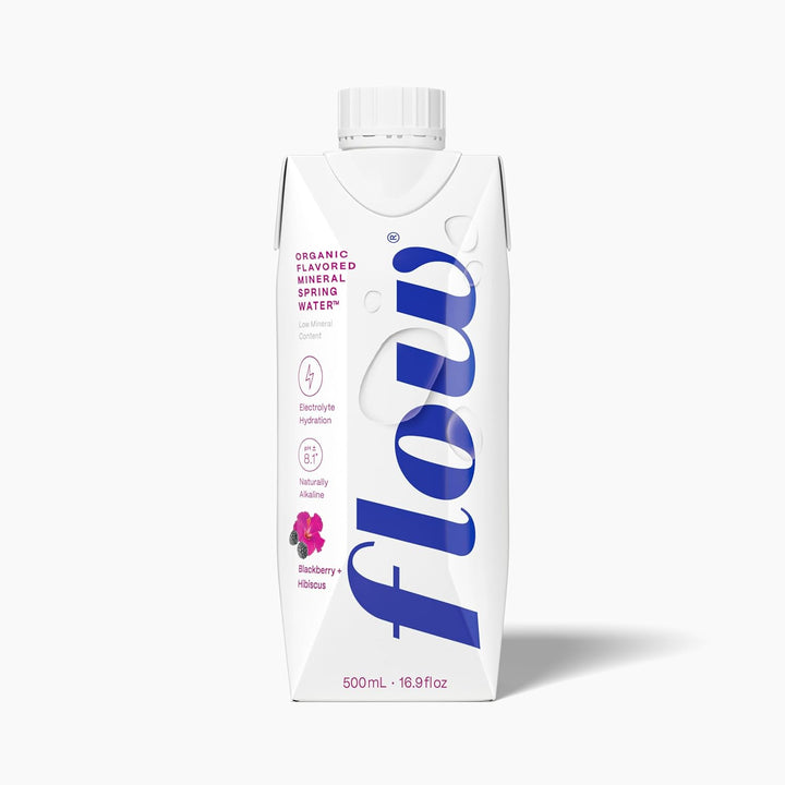 Flow 100% 天然鹼性礦泉水 - 黑莓洛神花味 500ml (Blackberry + Hibiscus)