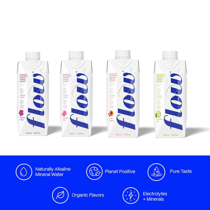 Flow 100% 天然鹼性礦泉水 - 青瓜薄荷味 500ml (Cucumber + Mint)