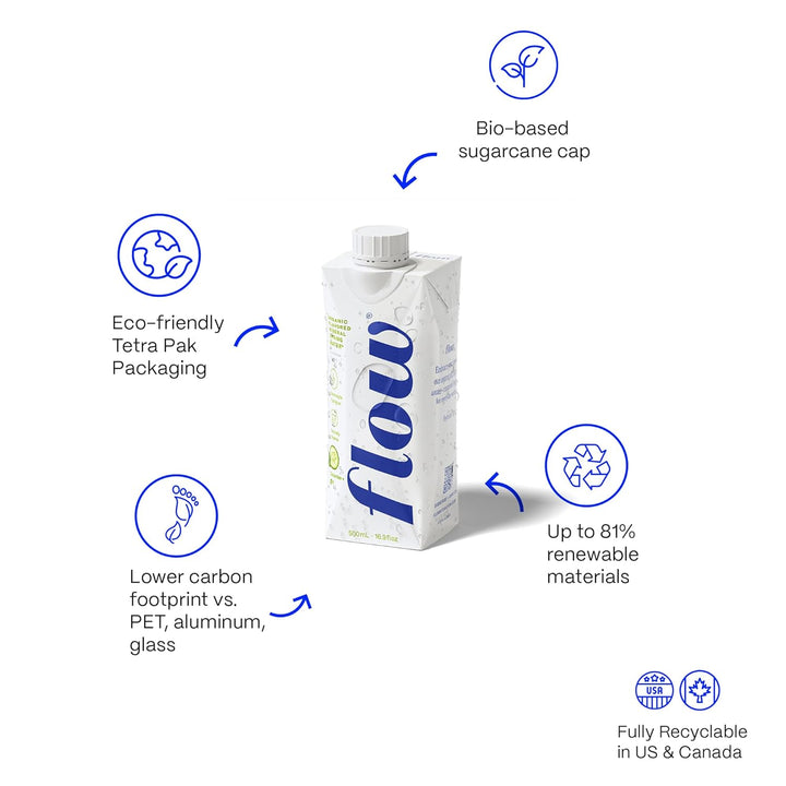 Flow 100% 天然鹼性礦泉水 - 青瓜薄荷味 500ml (Cucumber + Mint)