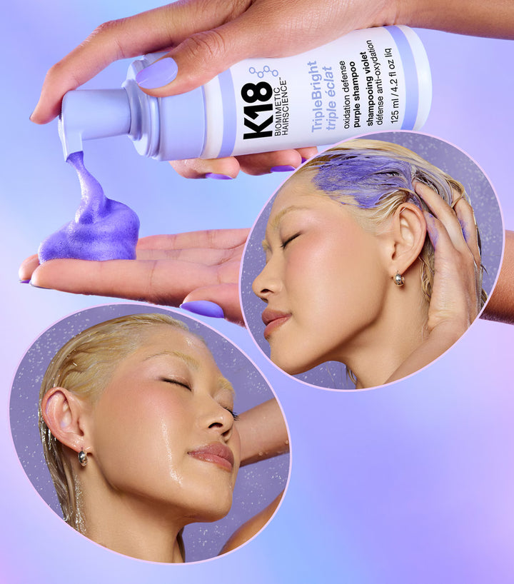 K18 TripleBright 三效抗黃紫色洗頭水（泡沫）125ml