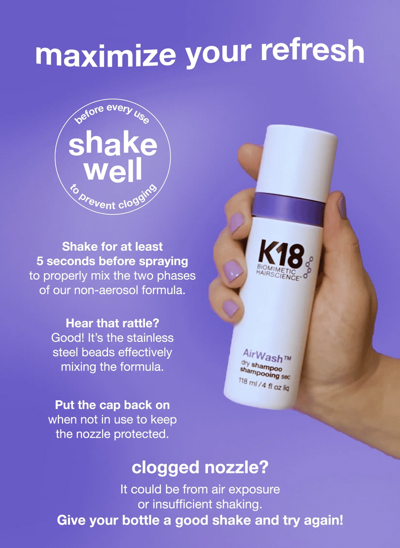 AirWash™ dry shampoo 零感淨髮噴霧