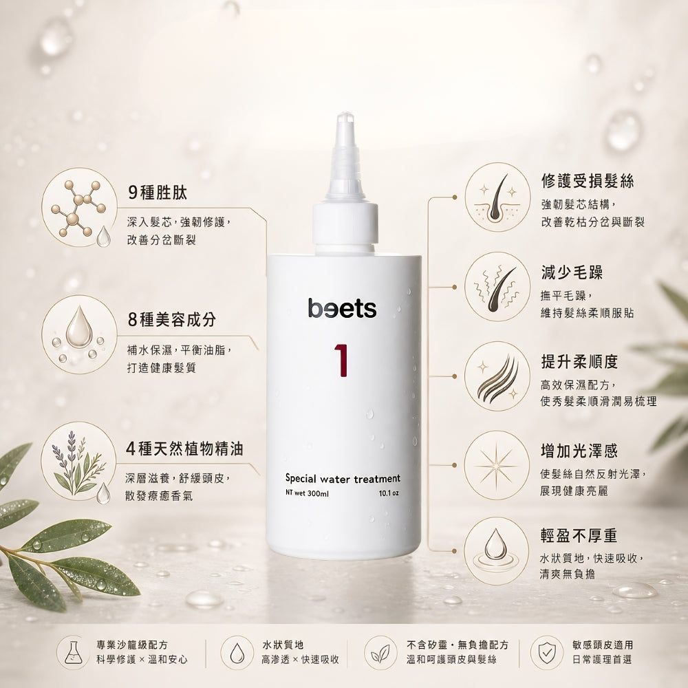 Beets Japanese hair water treatment for bleached damaged hair