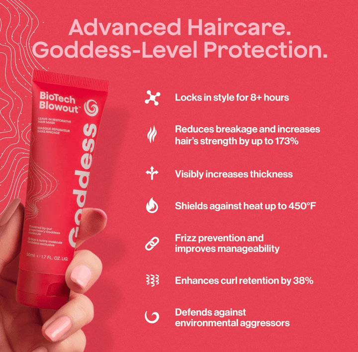 Goddess BioTech Blowout Leave-in Mask tube heat protectant - Clove Beauty