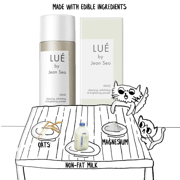 LUÉ ERASE 燕麥亮白潔面粉 (Cleansing &amp; Exfoliating Powder) - Clove Beauty