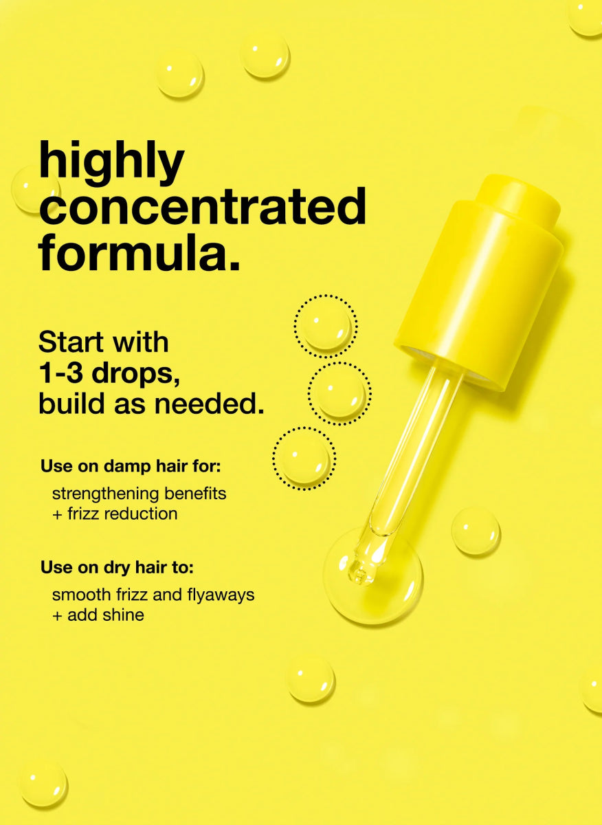 Clear lightweight oil drops for heat protection 抗熱髮油質地