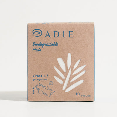 100% Biodegradable Overnight Natie 全生物降解 Natie 夜用衞生巾 29cm x 10片