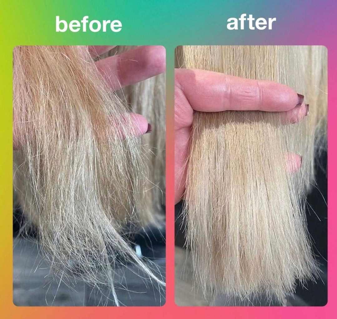 K18 hair repair before and after bleached hair damage 漂染受損修復